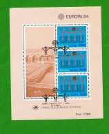 PTB1668- PORTUGAL (AÇORES) 1984 Nº 65 (selos 1657)- CTO (EUROPA CEPT) - Blocs-feuillets