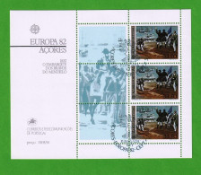 PTB1670- PORTUGAL (AÇORES) 1982 Nº 45 (selos 1570)- CTO (EUROPA CEPT) - Hojas Bloque