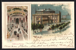 Lithographie Wien, Burgtheater, Hauptstiege  - Other & Unclassified