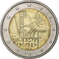 Italie, 2 Euro, LOUIS BRAILLE., 2009, Rome, Bimétallique, SPL, KM:310 - Italy