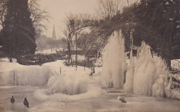 Châtellerault (86 Vienne) Carte Photo Du Jardin Public Hiver 1914/1915 Neige Fontaines Et Lac Gelés évènement Climatique - Chatellerault