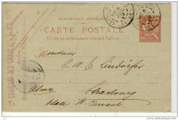 ENTIRE CP 10c , 1902;   Kremlin  Pour  Strasbourg, Exped.: Francaise Des Chocolats & Des Thes - Cartes Postales Types Et TSC (avant 1995)