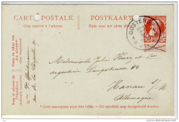 ENTIRE CP - Postkaart,  1913,  Cachet OOSTENDE - Postcards 1909-1934