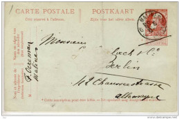 ENTIRE CP - Postkaart,  1909,  Cachet  Malines   Pour Berlin - Postcards 1871-1909