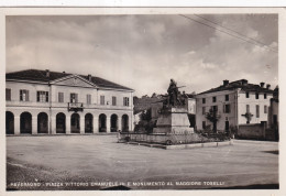 Peveragno Piazza Vittorio Emanuele III E Monumento Al Maggiore Toselli - Autres & Non Classés