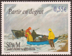 F-EX50321 SAINT PIERRE ET MIQUELON MNH 2008 ART PAINTING FISHING SHIP BOATS.  - Unused Stamps