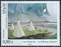 F-EX50348 SAINT PIERRE ET MIQUELON MNH 2007 ART PAINTING JEAN CLAUDE ROY INDIAN.  - Nuevos