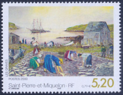 F-EX50325 SAINT PIERRE ET MIQUELON MNH 2000 ART PAINTING LES GRAVES SHIP.  - Ongebruikt