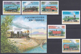 F-EX49817 GUINEE GUINEA MNH 1997 OLD LOCOMOTIVE RAILROAD FERROCARRIL TRAIN.  - Eisenbahnen