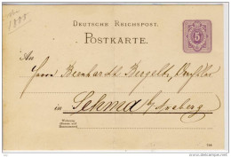 Reichspost, Postkarte,, Ca. 1888,  Geschrieben, Nicht Gelaufen - Covers & Documents