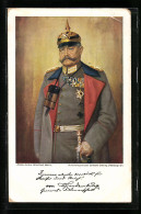 AK Generalfeldmarschall Paul Von Hindenburg Mit Fernglas Und Pickelhaube  - Personnages Historiques