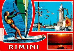 73944075 Rimini_IT Hafen Leuchtturm Surferin Abendstimmung - Sonstige & Ohne Zuordnung