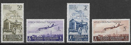 COLONIE ITALIANE A.O.I. POSTA AEREA  1940 1°MOSTRA TRIENNALE D'OLTREMARE  SASS. 16-19 MNH XF++++++++++++++++ - Italiaans Oost-Afrika