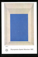 Künstler-AK München, Olympische Spiele 1972, Poster Von Josef Albers, Blaues Fenster  - Altri & Non Classificati