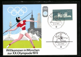 AK München, XX. Olympiade 1972, Frauen Speer-Weitwurf  - Otros & Sin Clasificación