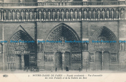 R036840 Notre Dame De Paris. Facade Occidentale. Vue D Ensemble Des Trois Portai - Monde