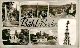 73902484 Buehl Baden Stadtgarten Panorama Kirche Rathaus Burg Storchennest Buehl - Buehl