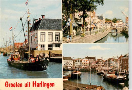 73902402 Harlingen Friesland NL Segelschiff Hafen Strandstrasse  - Other & Unclassified