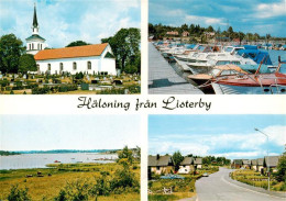 73902389 Listerby Sweden Kirche Bootshafen Panorama Strassenpartie  - Schweden