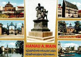 73863949 Hanau Main Schloss Eingang Gebrueder Grimm Denkmal Rathaus Mainpartien  - Hanau