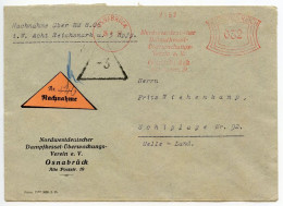 Germany 1937 Nachnahme Cover; Osnabrück - Nordwestdeutscher Dampfkessel-Überwachungs-Verein; 32pf. Meter - Franking Machines (EMA)