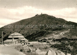 73250704 Schneekoppe Snezka Mit Schlesierhaus Und Riesenbaude Schneekoppe Snezka - Tsjechië