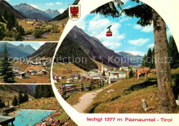 73250035 Ischgl Panorama Paznauntal Alpen Freibad Bergbahn Almvieh Kuehe Ischgl - Other & Unclassified