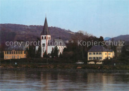 73250027 Unkel Rhein Blick Ueber Den Rhein St Pantaleon Kirche Pfarrhaus Unkel R - Sonstige & Ohne Zuordnung