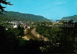 73250018 Enkirch Mosel Panorama Eisenbahn Enkirch Mosel - Autres & Non Classés