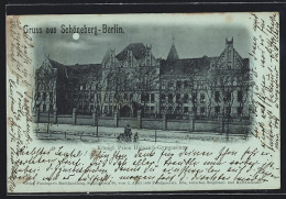 Mondschein-AK Berlin-Schöneberg, Königliches Prinz Heinrich-Gymnasium  - Schoeneberg