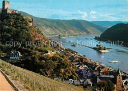 73249238 Kaub Burg Gutenfels Burg Pfalz Im Rhein Landschaftspanorama Weinberge K - Kaub