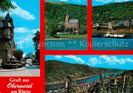 73249235 Oberwesel Rhein Teilansichten Kirche Panorama Blick Ueber Die Rhein Wei - Oberwesel