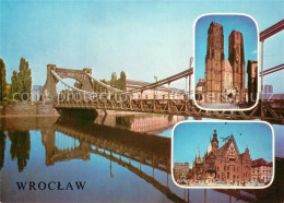 73249073 Wroclaw Most Grunwaldzki Katedra Ratusz Oder Bruecke Kathedrale Rathaus - Polen