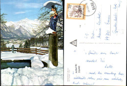 716443 Nassereith Am Fernpaß Tirol Brunnen Statue Im Winter - Altri & Non Classificati