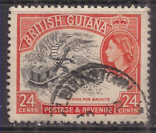 British Guiana 1954 - 63 QE2 24 Ct Mining Used SG 339 ( J250 ) - Bermudes