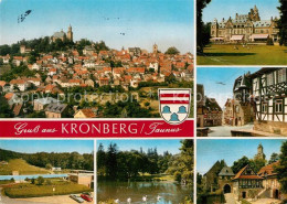 73248243 Kronberg Taunus Stadtpanorama Altstadt Burg Schloss Fachwerkhaeuser Fre - Sonstige & Ohne Zuordnung