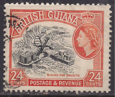 British Guiana 1954 - 63 QE2 24 Ct Mining Used SG 339 ( J982 ) - Bermudas