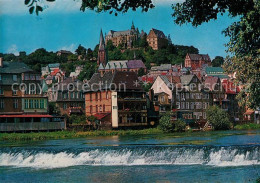 73248176 Marburg Lahn Lahn Wehr Altstadt Blick Zum Schloss Marburg Lahn - Marburg