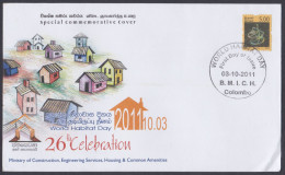 Sri Lanka Ceylon 2011 Special Cover World Habitat Day - Sri Lanka (Ceilán) (1948-...)