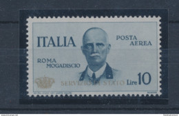 1934 Regno Di Italia - Servizio Aereo - 10 Lire Ardesia "Coroncina " - MNH** Certificato Raybaudi - Sonstige & Ohne Zuordnung