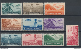 1936 Somalia, Posta Aerea , Soggetti Africani , 10 Valori N° 17/26 - Ottima Qualità - MNH** - Somalia