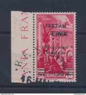 1943 FEZZAN - Posta Aerea , 7,50 Su 50 Cent Carminio, N° 2 Usato , Firmato A.Diena E Timbrino Brun - Primo Giorno Di Em - Other & Unclassified