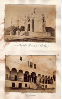 2 Photos Originales - Chapelle St Louis à Carthage & Le Bardo - Tunisie 1882 - Pas Carte Postale - - Tunisie