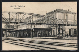AK Kreuz /Ostbahn, Bahnhof  - Pommern