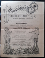 Programme Illustré 1896 - Concert De Famille - Besançon (25) - Pas Carte Postale - - Besancon