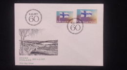 C) 1977, FINLAND FDC FINNISH LANDSCAPE SUOMI. DOUBLE STAMP. XF - Finlande