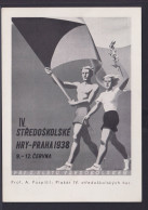 Ansichtskarte Prag Tschechien Anlass Sportfest 9. Bis 12. Cervna Juni 1938 - República Checa