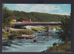 Ansichtskarte Essen NRW Werden Bootsanlegestelle Brücke Nach Bologna Italien - Other & Unclassified