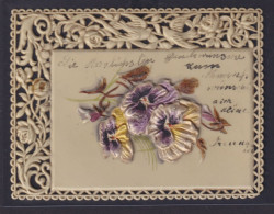 Ansichtskarte Künstlerkarte Prägekarte Blumen Ornamente Zierrand - Ohne Zuordnung