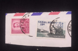 C) 1976 PANAMA AIR COVER WITH DOUBLE STAMP FROM THE CANAL ZONE. MINT - Panamá